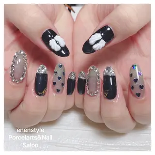 ミディアム ネイル 🐾enen style 🐾のネイルデザイン
