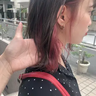ミディアム カラー ヘアアレンジ 天神レイヤーカット No.1💖マユカのヘアスタイル