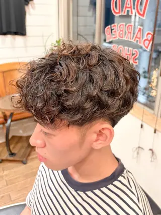 ショート パーマ メンズ 三宮メンズカット ヨシイッキのヘアスタイル