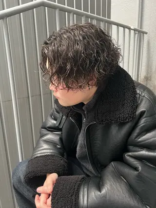パーマ メンズ メンズパーマ特化/ シャドウ/波巻/陸翔のヘアスタイル