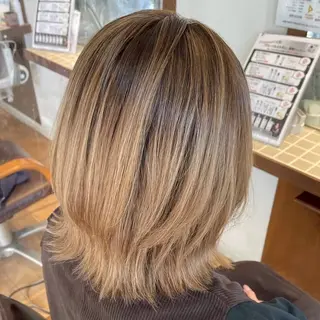 カラー ミディアム 縮毛矯正/ワンカラー モデル募集🫧田村のヘアスタイル