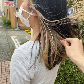 ロング カラー 美髪矯正 韓国レイヤーのヘアスタイル