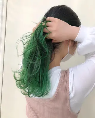 ロング カラー 韓国🇰🇷レイヤー 映える顔周り🩷のヘアスタイル