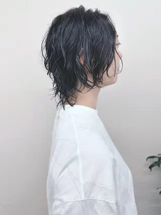 ミディアム パーマ ボブ/ゆるふわ ボブパーマ/とういのヘアスタイル