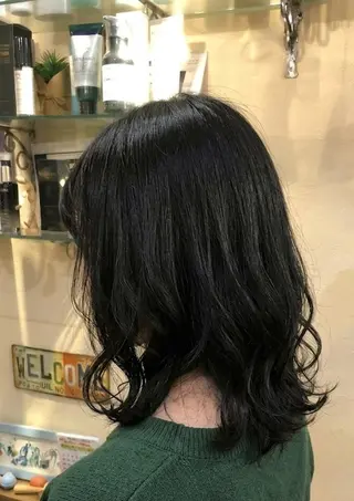 ミディアム パーマ flencia 丸 和博|カットのヘアスタイル