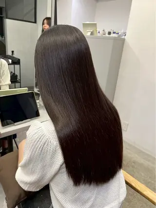 ロング パーマ 🍒モテ暖色カラー × うる艶✧ ゆなのヘアスタイル