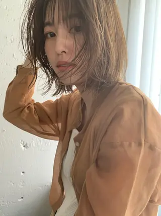 ミディアム カラー ヘアアレンジ 🌿ショート🌿 パーマ🌿淳平のヘアスタイル