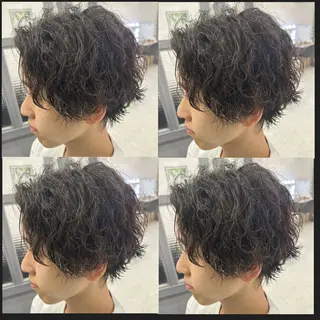 ショート 🔥メンズパーマ 特化 渡辺一翔のヘアスタイル