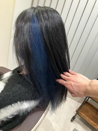 ロング カラー 雅/ダブルカラー/ 白髪ぼかしハイライトのヘアスタイル