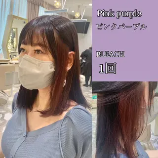 ミディアム カラー パーマ ヘアアレンジ メンズ キッズ ネイル マツエク・マツパ アイブロウ 《褒められる》 透明感カラー/小嶋のヘアスタイル