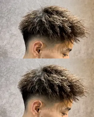 ショート カラー パーマ メンズ シュンヤ🔥メンズ パーマ特化🔥新小岩のヘアスタイル