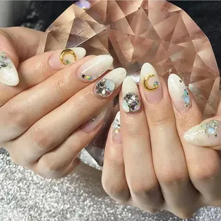 ネイル 渋谷／チップ長さ出し 👑アプレgel-xのネイルデザイン