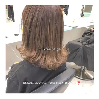 ミディアム カラー レイヤーボブ/ボブ 仲川和人のヘアスタイル