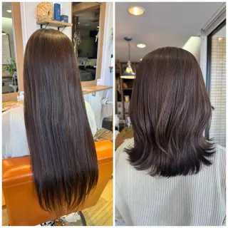 セミロング カラー ツキダテ ユイのヘアスタイル