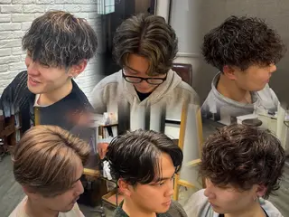 ショート カラー パーマ メンズ 二宮 清峰のヘアスタイル