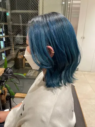 ミディアム カラー パーマ ヘアアレンジ 髪質改善/韓国風 レイヤー/田村祐樹のヘアスタイル
