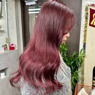 ロング カラー ヘアアレンジ ✨ブリーチカラー× 艶髪SUZU🛼🫧のヘアスタイル