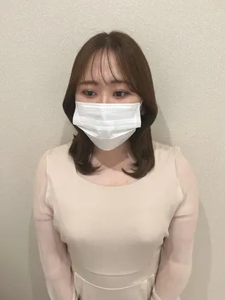 ミディアム カラー 外国人対応 佐久間のヘアスタイル