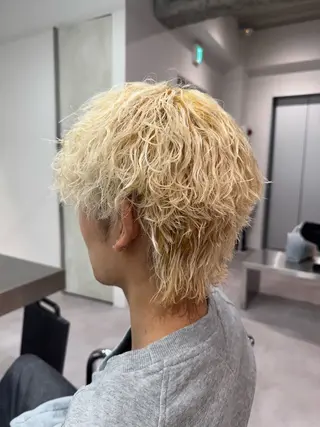 パーマ メンズ ブリーチ/パーマ特化 片平和寿のヘアスタイル