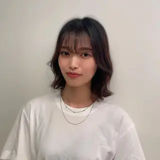 ミディアム 顔周りレイヤー/新宿 /モテ艶カラー/航介のヘアスタイル
