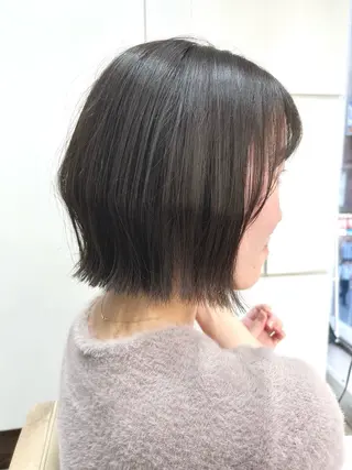 ショート カラー 似合わせボブ🫧 丸みショート藤本のヘアスタイル