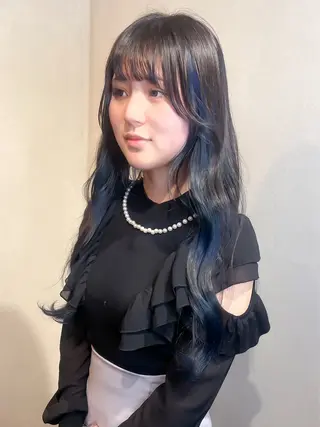 セミロング カラー Aya/四条烏丸/ 酸性ストレートのヘアスタイル