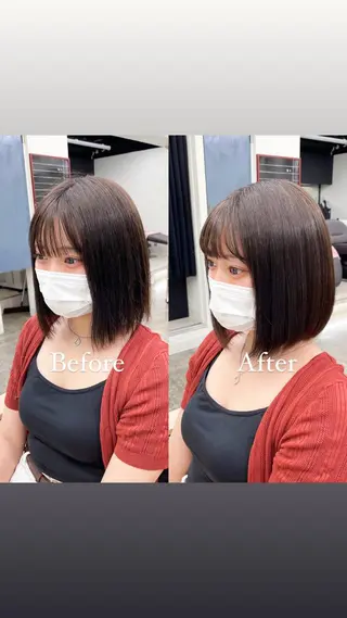 ショート カラー 水田吉亮/髪質改善/ 縮毛矯正/レイヤーのヘアスタイル
