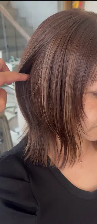 ショート 艶髪color💎髪 質改善ストレート大吉のヘアスタイル