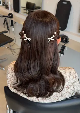 セミロング ヘアアレンジ ヘアセット大募集 ˗ˋˏairiˎˊ˗のヘアスタイル