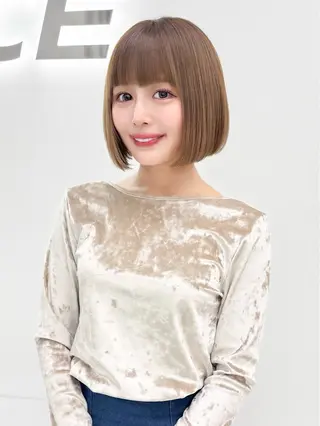 ショート カラー ヘアアレンジ 縮毛矯正🤍 盛れるボブ/ひかりのヘアスタイル