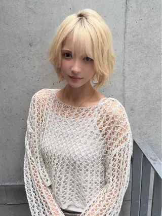 ショート カラー collet矢島/ ブリーチ/ハイトーンのヘアスタイル