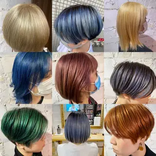 カラー 【韓国レイヤー特化 ハッシュカット】のヘアスタイル