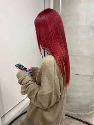 ロング カラー ヘアセット chamoのヘアスタイル