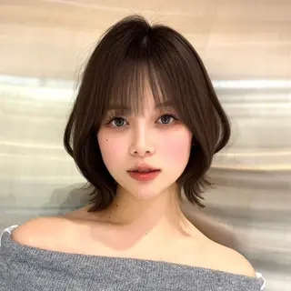 ミディアム カラー ヘアアレンジ 韓国ヘア/ロー レイヤー/Rumiのヘアスタイル