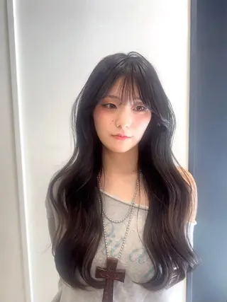 ロング 芝 﨑のヘアスタイル