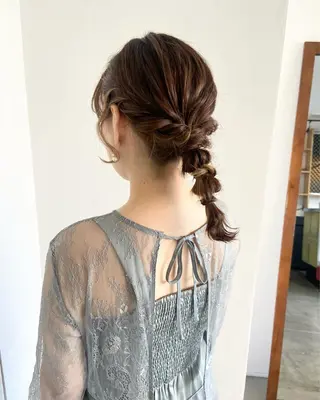 ヘアアレンジ まつ あみのヘアスタイル