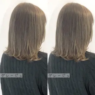 セミロング カラー あさだ しゅうたろうのヘアスタイル
