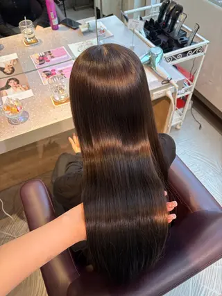 ロング 彩菜/透明感艶カラー /赤み消しカラーのヘアスタイル