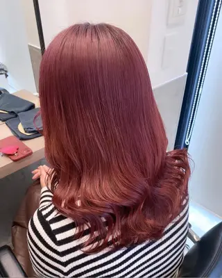 セミロング カラー 💗ガーリーヘア🎀 saki💗のヘアスタイル