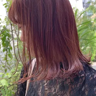 ミディアム カラー 透明感カラー✂︎ /縮毛矯正/YUKAのヘアスタイル