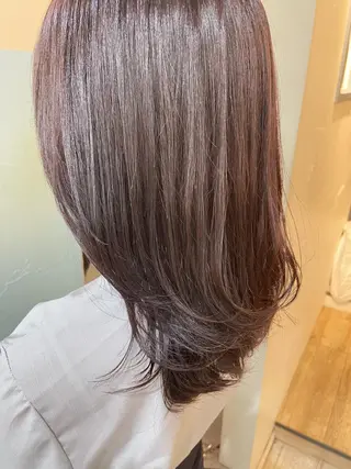 セミロング カラー ヘアアレンジ REONA🪽✨薬院 レイヤーカット🫧のヘアスタイル