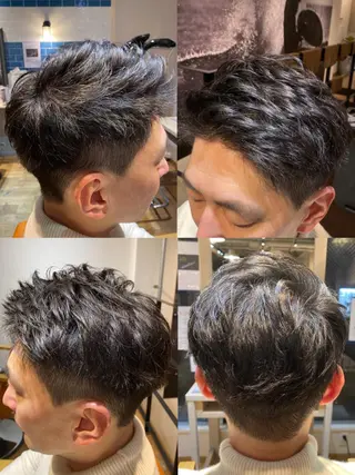 ショート 🔥メンズパーマ 特化 渡辺一翔のヘアスタイル