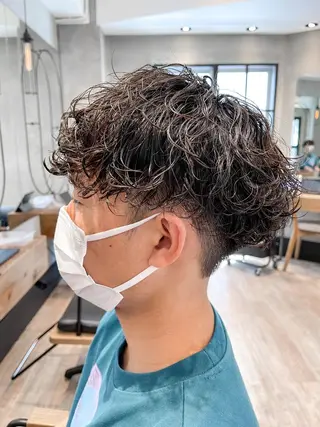 ショート パーマ メンズ メンズ特化 TAKE高崎のヘアスタイル