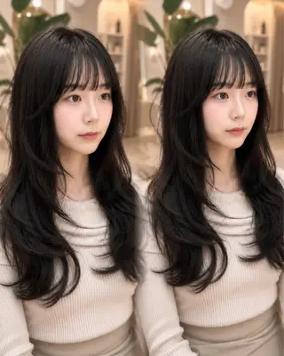 ロング カラー Akane レイヤー/艶カラーのヘアスタイル