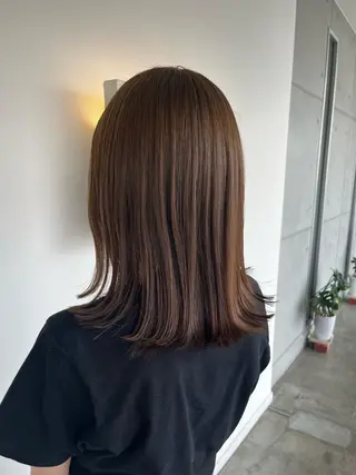 ミディアム おせ ちさとのヘアスタイル