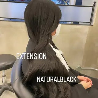 ロング カラー エクステ🩵ブリーチ 韓国ヘア🩵KAEのヘアスタイル