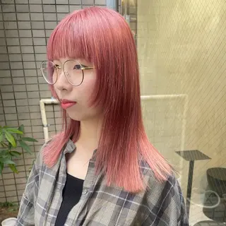 セミロング カラー ヤマモト マイのヘアスタイル