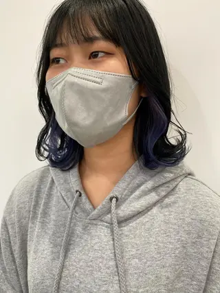 ミディアム カラー 小岸 竜のヘアスタイル