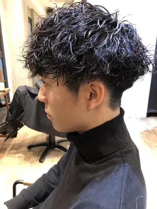 ショート メンズ パーマ メンズ特化 TAKE高崎のヘアスタイル