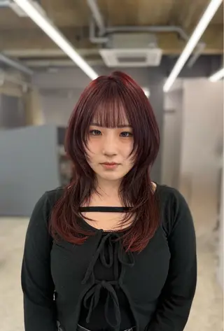 ミディアム anju.カット 透明感カラー/パーマのヘアスタイル